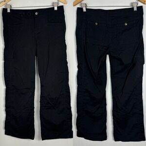 Prana‎ Black Cargo Hiking Pants Womens 6 Straight Leg Outdoors Camping Gorpcore